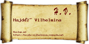 Hajdú Vilhelmina névjegykártya